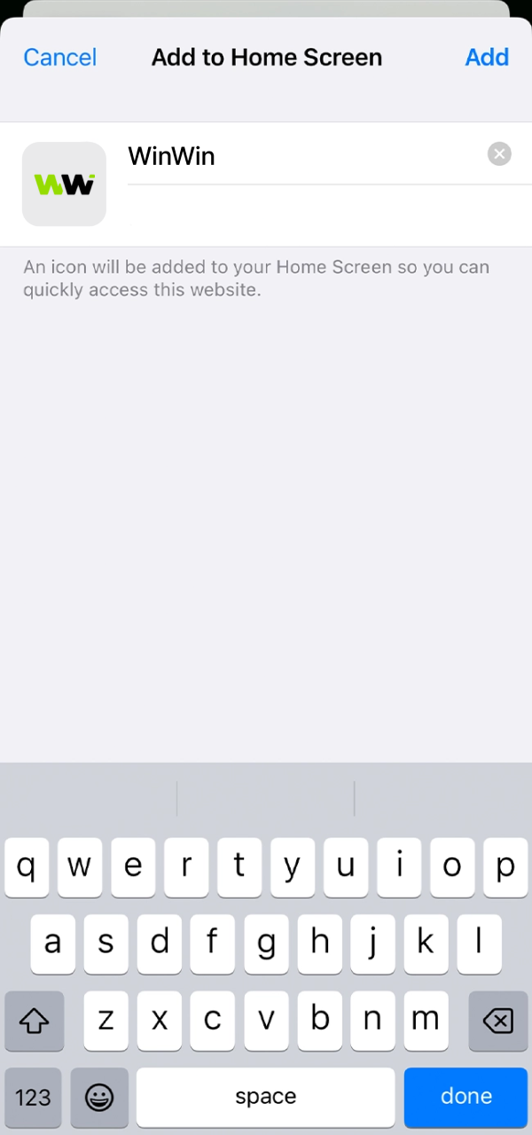 Add the WinWin Bangladesh icon to your home screen