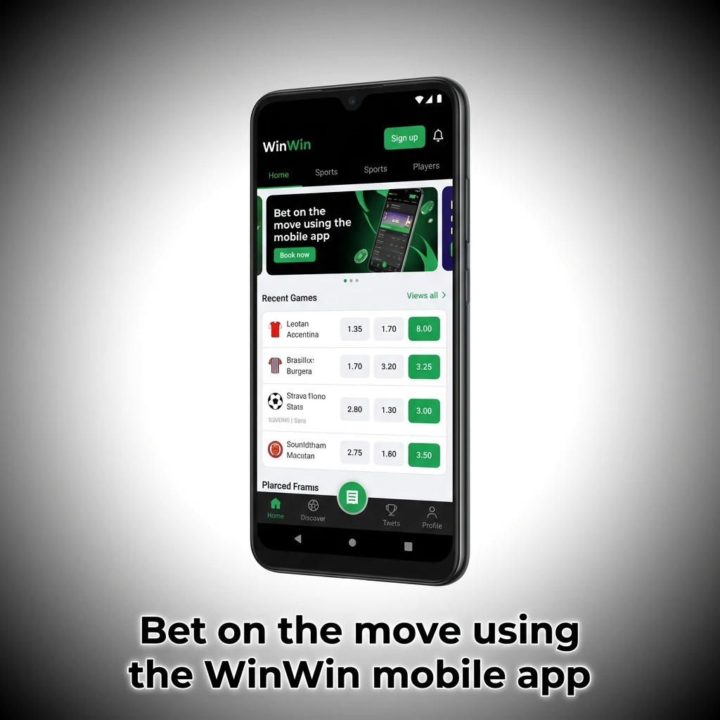 WinWin mobile app open on phone showing Dota 2 esports betting markets with live odds in BDT