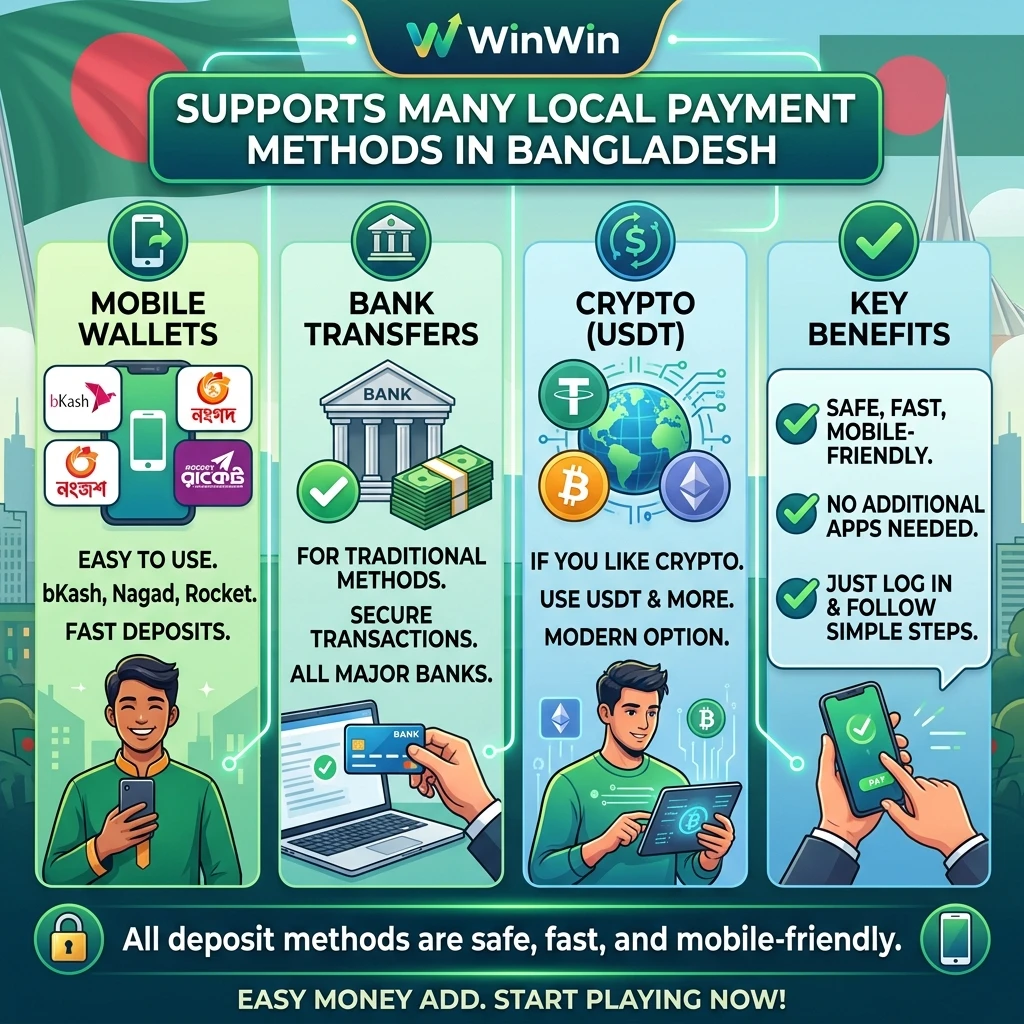 Available Deposit Options at WinWin Bangladesh